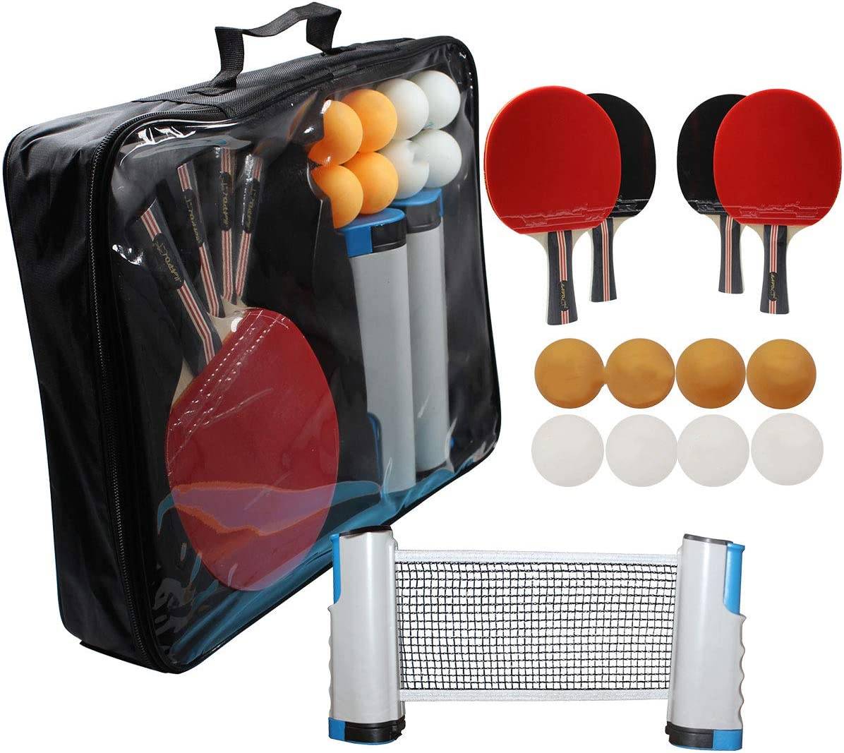 Factory OEM best ping pong paddle set, Portable Table Tennis Set with Retractable Net, Perfect for Professional Play and Amateurs