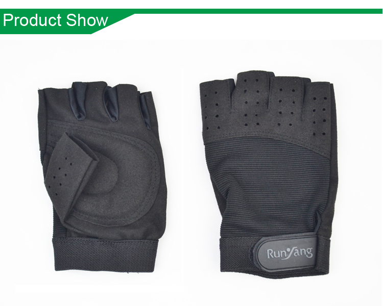 Wholesale custom Adjustable fingerless motorbike gloves