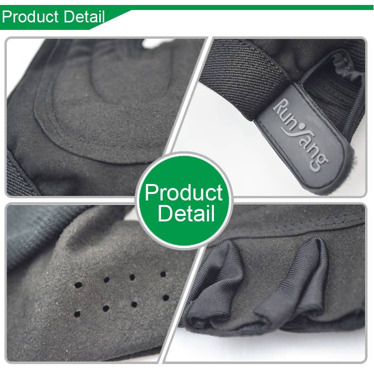 Wholesale custom Adjustable fingerless motorbike gloves