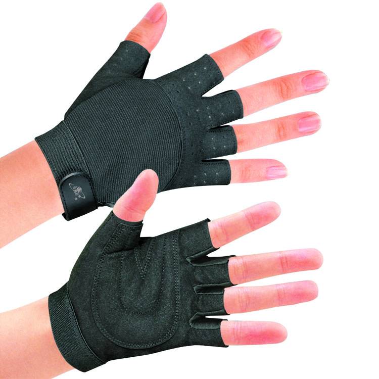Wholesale custom Adjustable fingerless motorbike gloves