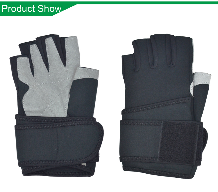 Fashion leather fitness gloves, Light Weight Fingerless Powerlifting Fingerless Gym Gloves for Exercise, Fitness, Training, Cycling