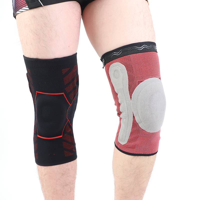 Factory Wholesale Silicone Knee pad with Spring Stabilizer for Basketball