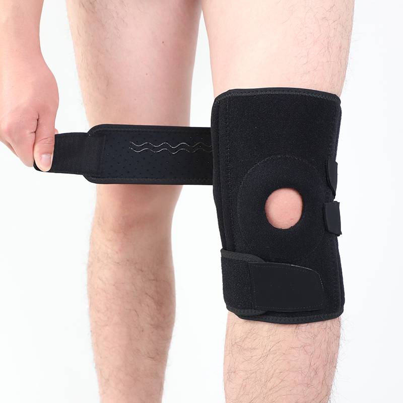 Elastic Compression Knee Sleeve 4-Way Elastic Brace with Strays For Stability Recovery Injury Sports