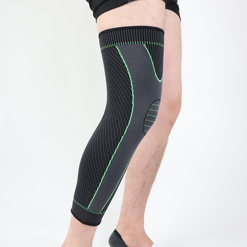 Elastic Nylon Full Leg Knee Brace for Basketball  Anti-Slip & Breathable  7930