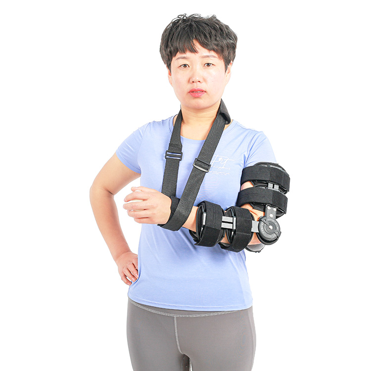 Hinged Elbow Brace Elbow Contracture Orthosis, Shoulder Sling Stabilizer for Post Elbow Brace Stabilizer Splint Arm Injury Recovery Support