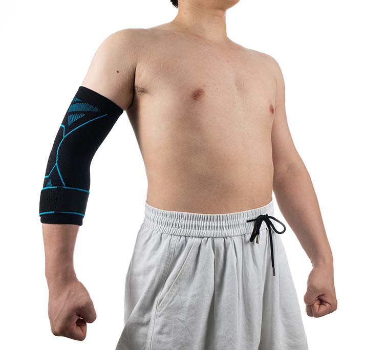 Factory wholesale adjustable 3D knitted nylon elbow sleeve compression elbow protector brace 2110