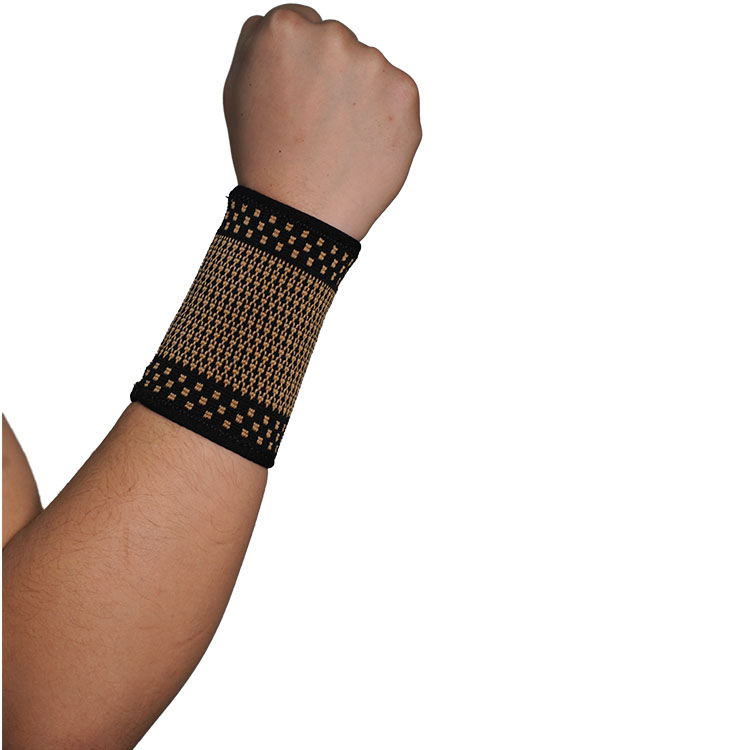 High Quality Black color Prevent Injury Relieve elastic copper wrist guard 7005