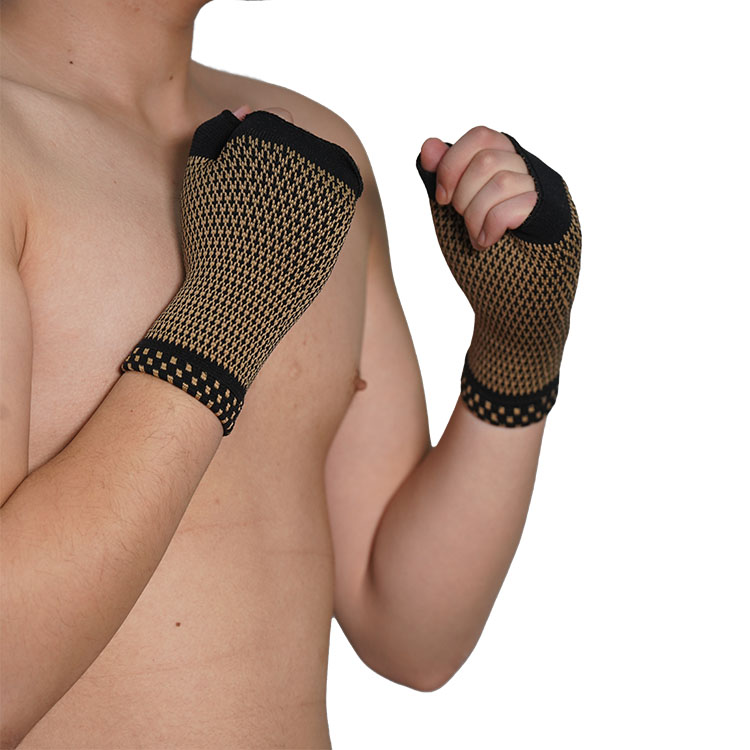 Wholesale Copper wrist compression sleeve Palm Support 7004
