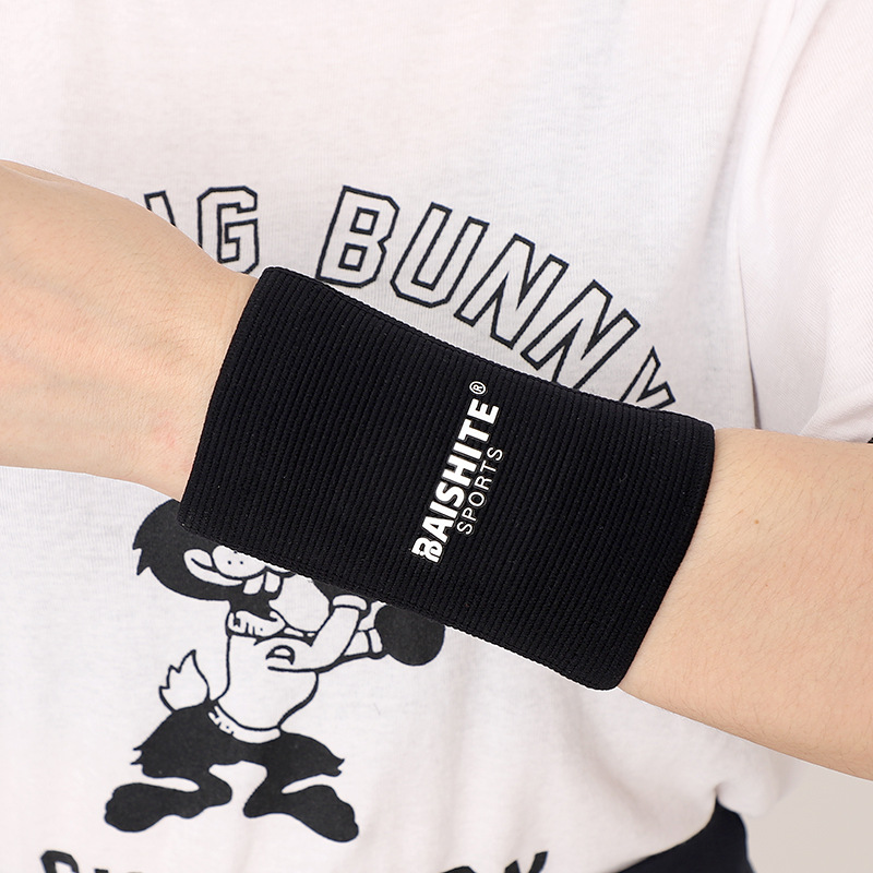 Adjustable Black color four ways pull knitting compression wrist brace 6003